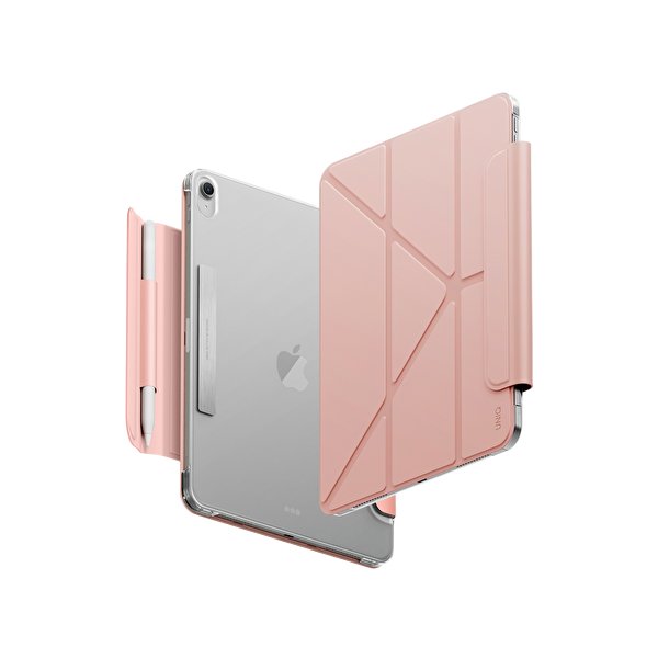 Uniq Apple iPad 2025 10.9 10.Nesil (A16) Camden Lite Kalemlikli Tablet Kapak - Pembe