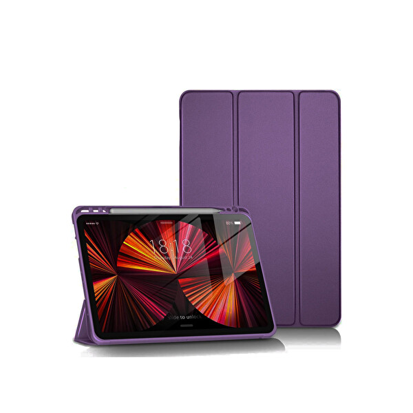 Newface Apple iPad Pro 11 (2024) Kılıf Tablet Smart Kılıf - Mor