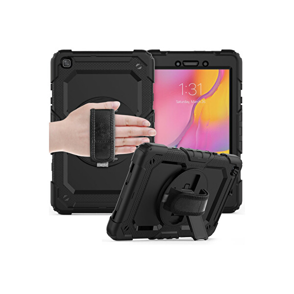 Newface Samsung Galaxy T290 Tab A 8 Kılıf Pars Tablet Kapak - Siyah