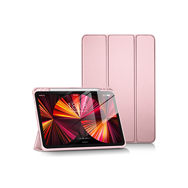 Newface Apple iPad Pro 11 (2024) Kılıf Tablet Smart Kılıf - Pembe