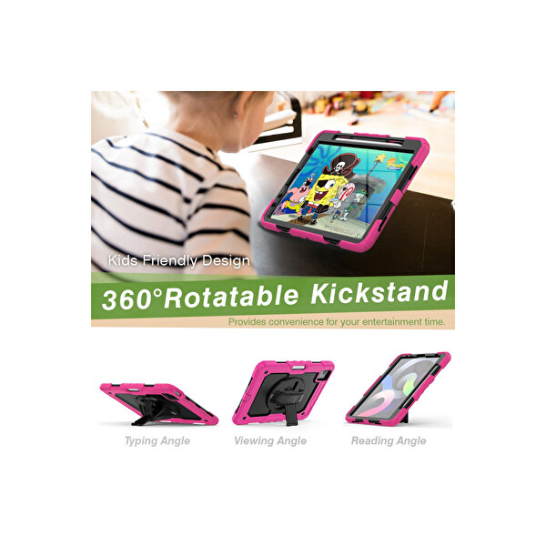 Newface Apple iPad Pro 11 (2020) Kılıf Pars Tablet Kapak - Pembe