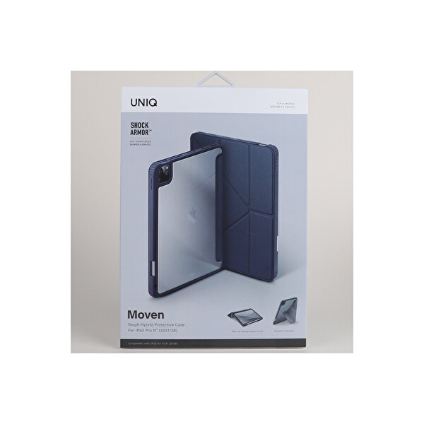 Uniq Apple iPad Pro 11 (2022) Moven Standlı Tablet Kapak - Lacivert