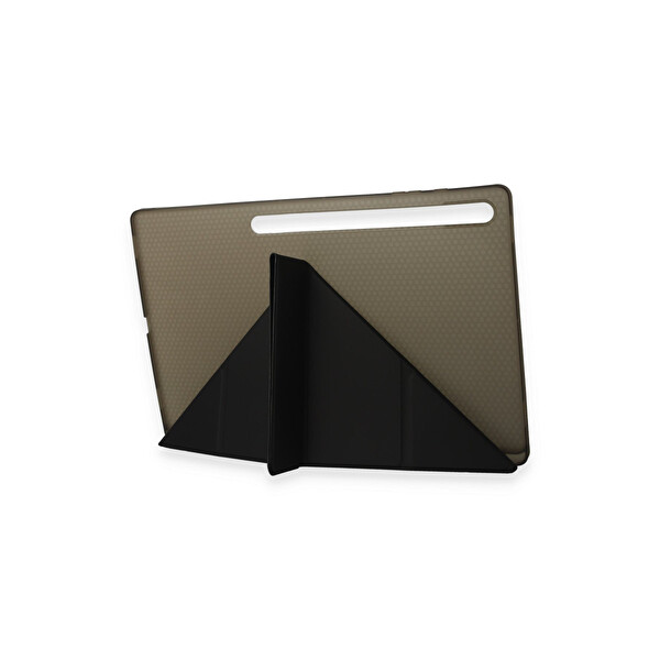 Newface Samsung Galaxy Tab A9 Plus Kılıf Kalemlikli Mars Tablet Kılıfı - Koyu Gri