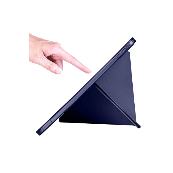 Newface Apple iPad 2025 10.9 10.Nesil (A16) Kılıf Kalemlikli Mars Tablet Kılıfı - Lacivert