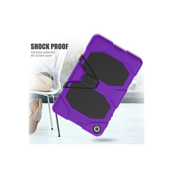 Newface Samsung Galaxy T510 Tab A 10.1 Kılıf Griffin Tablet Kapak - Mor