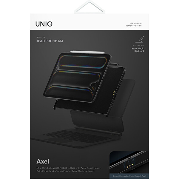 Uniq Apple iPad Pro 11 (2024) Axel Manyetik Tablet Kılıf - Siyah