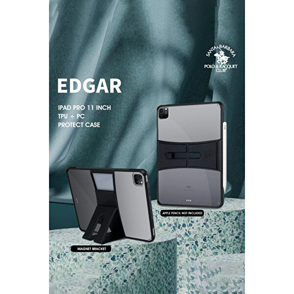 Santa Barbara Polo Racquet Club Apple iPad Pro 11 (2021) Edgar Stand Kapak - Siyah
