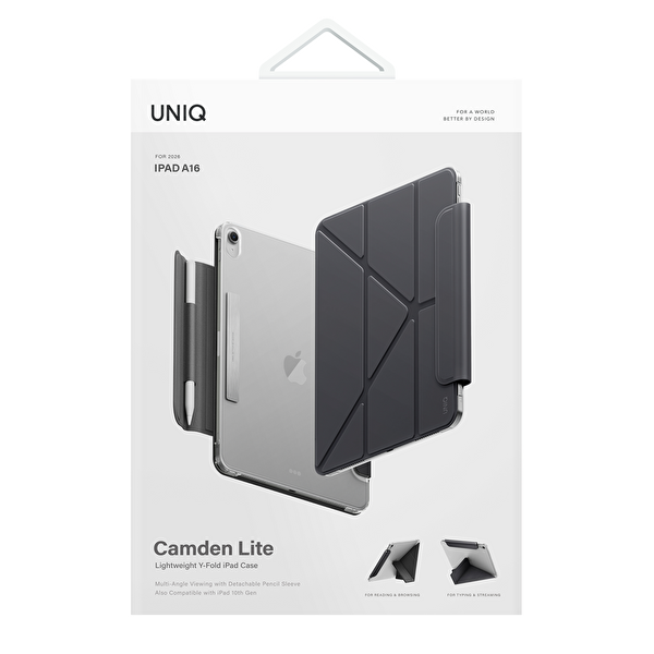 Uniq Apple iPad 2025 10.9 10.Nesil (A16) Camden Lite Kalemlikli Tablet Kapak - Bej