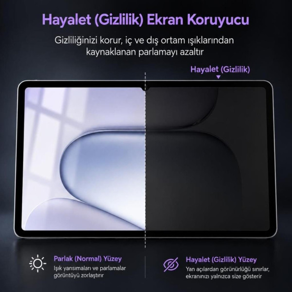 Engo Samsung Galaxy Tab S12 Plus İle Uyumlu Hayalet Ekran Koruyucu 12.6