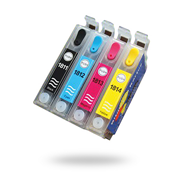 BK Epson 1811-T1814 Çok Renkli Muadil Kolay Dolan Kartuş Seti