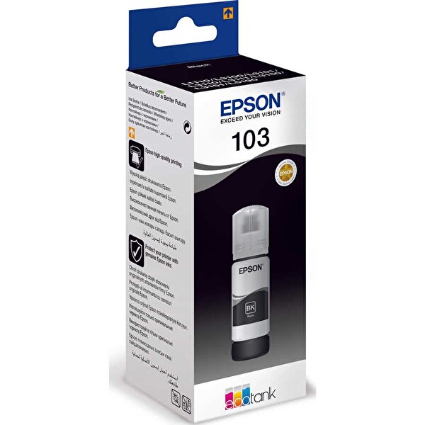 Epson 103 C13T00S14A 65 ML Siyah Orijinal Şişe Mürekkep Kartuş
