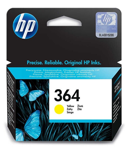 HP 364- CB320EE Orijinal Sarı Mürekkep Kartuş