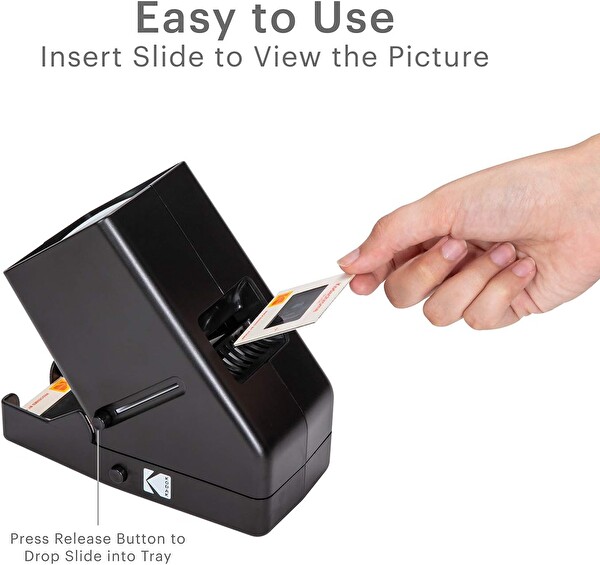 Kodak 35 MM Slayt ve Film Görüntüleyici Pille Çalıştırma 3X Büyütme