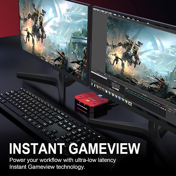 Digitnow USB Video Yakalama Kartı 4K/60Hz HDR10 Sıfır Gecikmeli Kırmızı