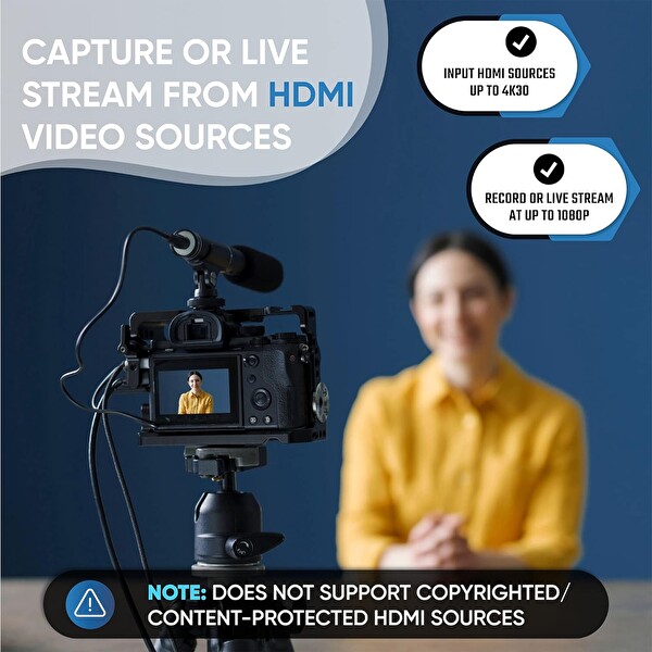 ClearClick Videodan USB'ye 1080p USB Ses Video Yakalama ve Canlı Akış Cihazı