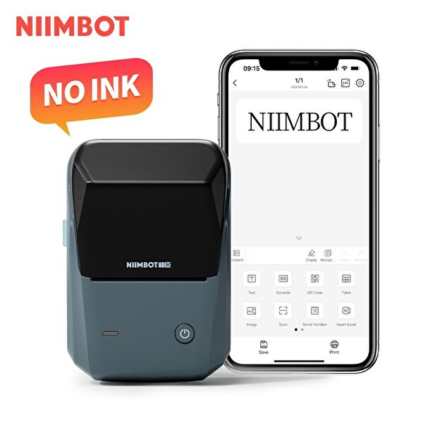 Niimbot Niimbot B1 Göl Mavisi Termal Etiket Yazıcı