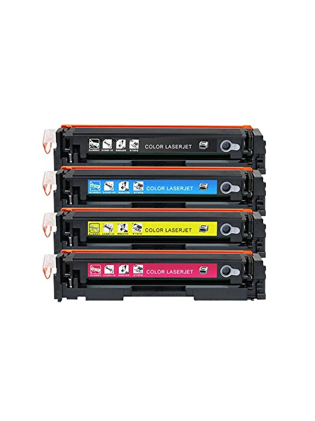 Powprint Canon CRG-055 I-Sensys LBP-663CDW CMYK 1 Set Çipsiz Muadil Toner