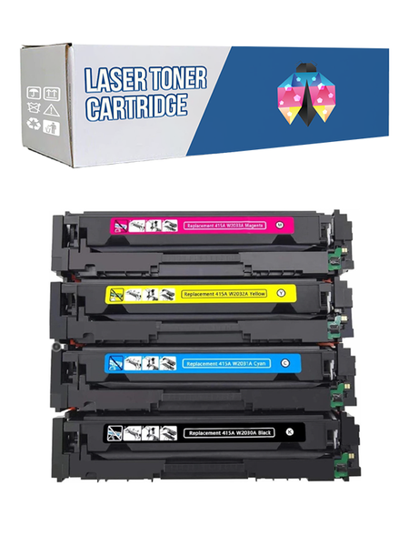 Powprint HP 415A-W2030A LaserJet Pro MFP M454FW-M454NW CMYK 1 Set Çipli Muadil Toner