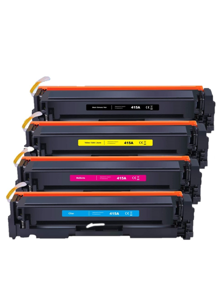Powprint HP 415A-W2030A LaserJet Pro MFP M454FW-M454NW CMYK 1 Set Çipli Muadil Toner