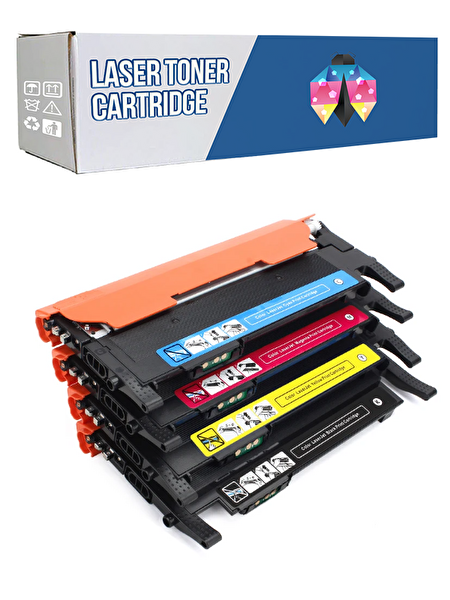 Powprint Samsung CLT-K406S CLP-360ND CMYK 1 Set Muadil Toner