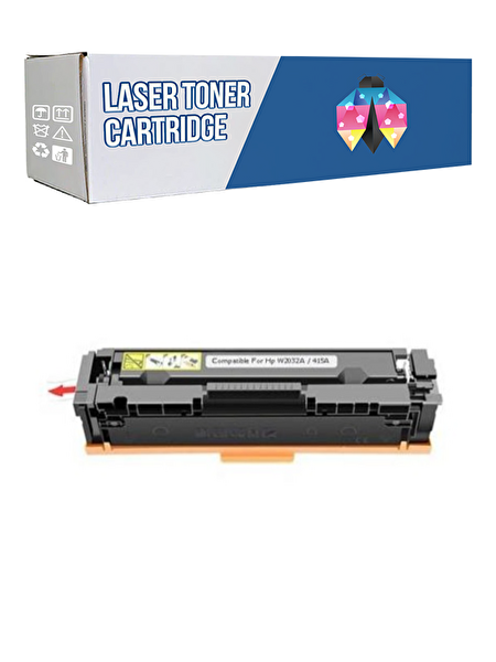 Powprint HP 415A-W2032A LaserJet Managed E45028d-E47528f Sarı 2.400 Syf Çipli Muadil Toner