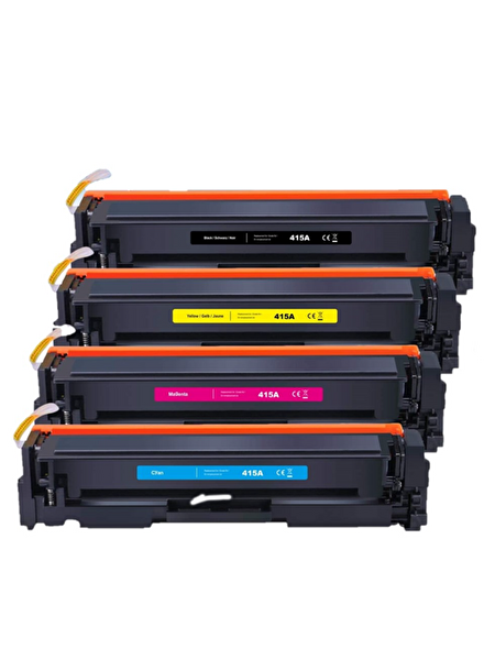 Powprint HP 415A-W2030A LaserJet Managed E45028d-E47528f CMYK 1 Set Çipli Muadil Toner