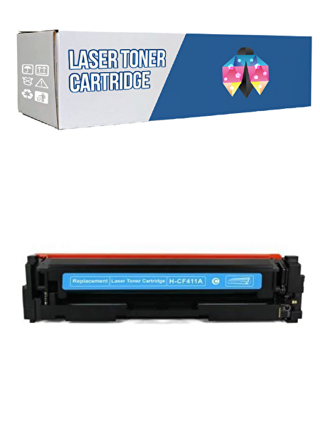 Powprint HP 410A-CF411A Pro MFP M377DW 2.300 Syf Mavi Muadil Toner