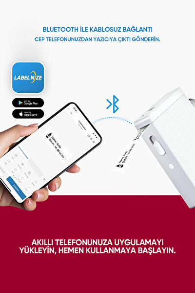 Olympia Etiket Makinesi P22 Beyaz - Bluetooth Termal Yazıcı