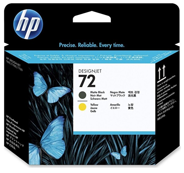 HP 72 Matt Black/Yellow Baskı Kafası Orijinal Plotter Designjet Printhead (C9384A)