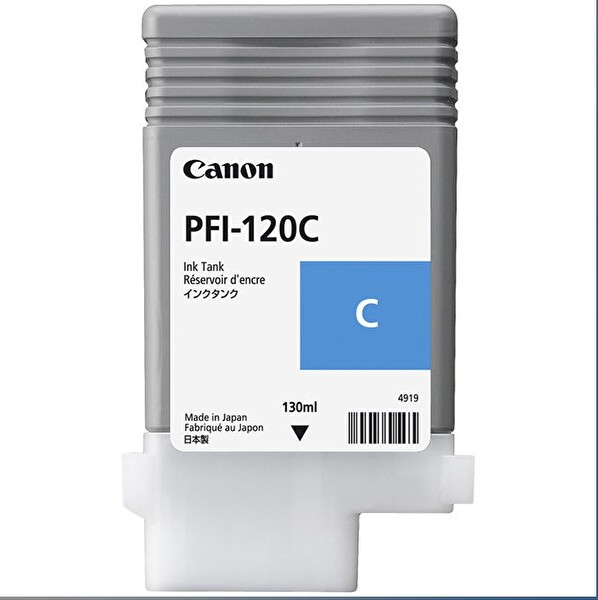 Canon PFI-120 C (Cyan) Mavi Plotter Orijinal Mürekkep Kartuş 130 ml. (2886C001)