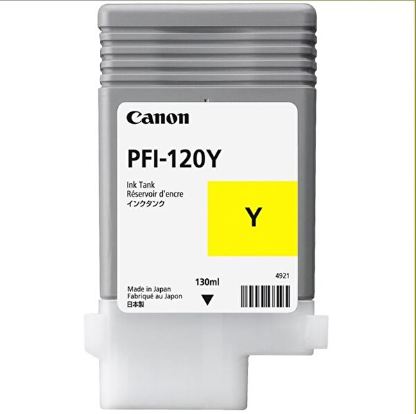 Canon PFI-120 Y (Yellow) Sarı Plotter Orijinal Mürekkep Kartuş 130 ml. (2888C001)