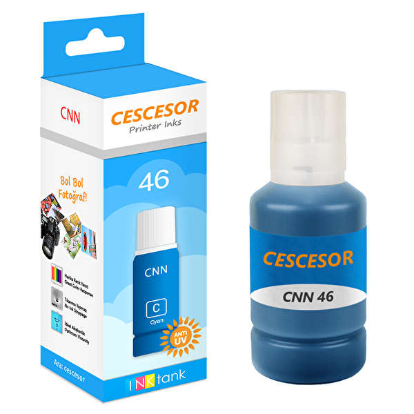 Cescesor Canon GI 46 Mavi Muadil Mürekkep 135 ML