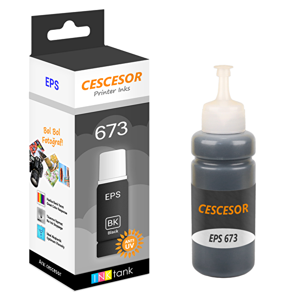 Cescesor Epson 673 Siyah Muadil Mürekkep 70 ML