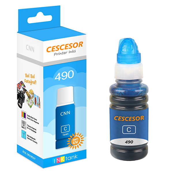 Cescesor Canon 490 Mavi Muadil Mürekkep 70 ML