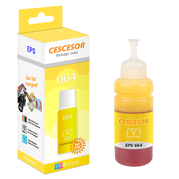 Cescesor Epson 664 Sarı Muadil Mürekkep 70 ML