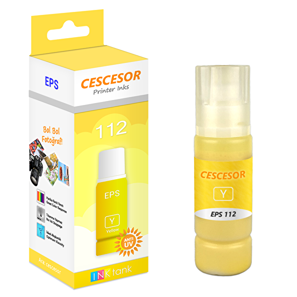 Cescesor Epson 112 Sarı Muadil Mürekkep 70 ML