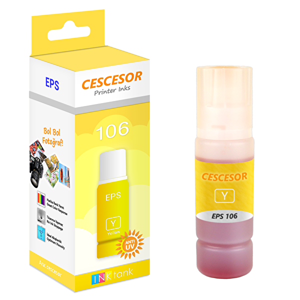 Cescesor Epson 106 Sarı Muadil Mürekkep 70 ML