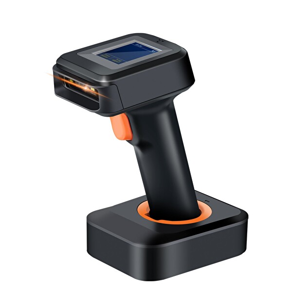 Tera HW0006 Ekranlı Kablosuz 1D 2D QR Barkod Okuyucu Şarjlı Standlı 3'ü 1 Arada Bluetooth 2.4G USB Bağlantılı