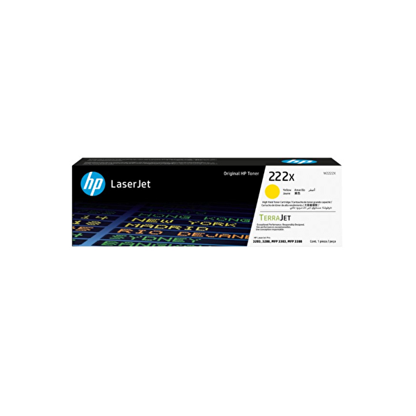 HP 222X YELLOW SARI 2.500 SAYFA TONER W2222X