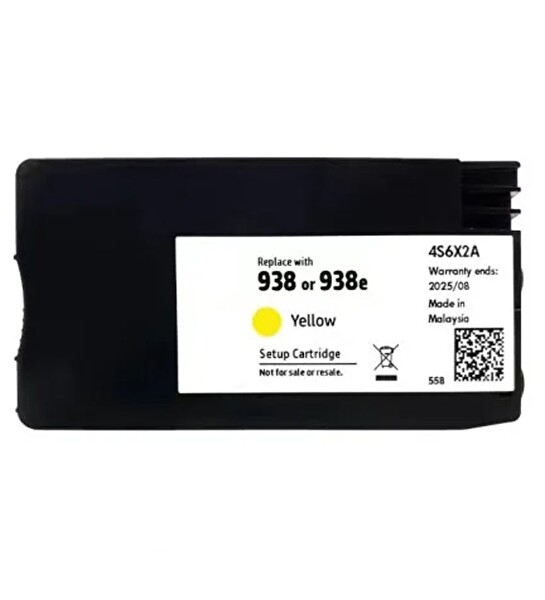 BK HP 938/4S6X7PE Sarı Muadil Mürekkep Kartuş HP Pro 9720 9730
