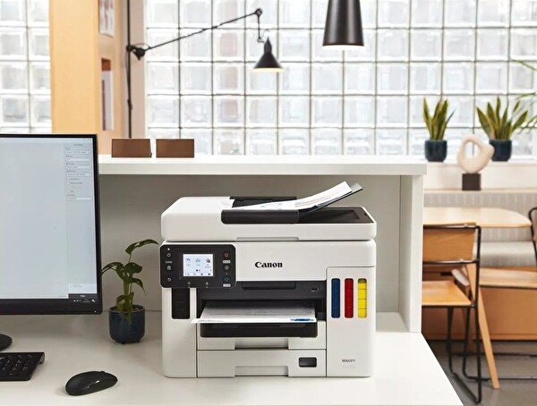 Canon Maxify Gx7140 Çok Fonksiyonlu Photoink Mürekkepli Tanklı Yazıcı Tarayıcı Fotokopi Faks