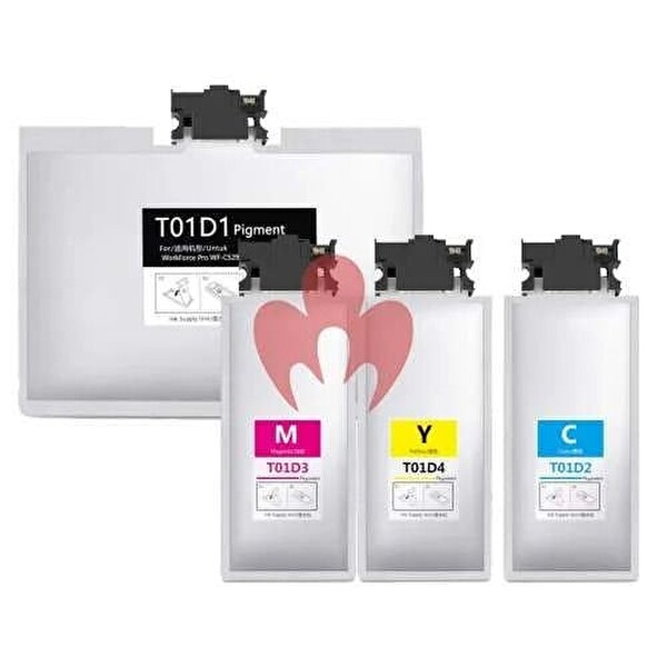 BK Epson T01D1-T01D4 MPS ORJINAL CHIPLI WorkForce Pro WF-C529 WF-C579 4 Adet Muadil Kartuş