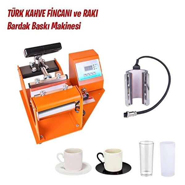 Süblimasyon Türk Kahve Fincanı Ve Rakı Bardak Baskı Makinesi