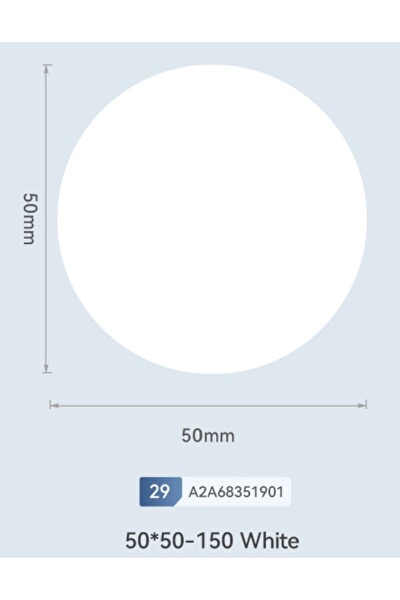 Niimbot T50x50 MM 150 Adet Beyaz Etiket B1 - B21S - B3S
