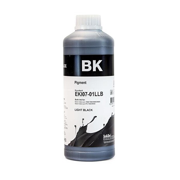 InkTec EKI07-01LLB PowerChrome K3 Epson Stylus Pro Muadil 1LT Light Black Pigment Mürekkep