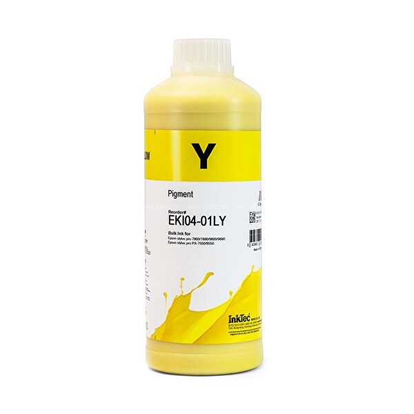 InkTec EKI04-01LY PowerChrome K3 Epson Stylus Pro Muadil 1LT Yellow Pigment Mürekkep