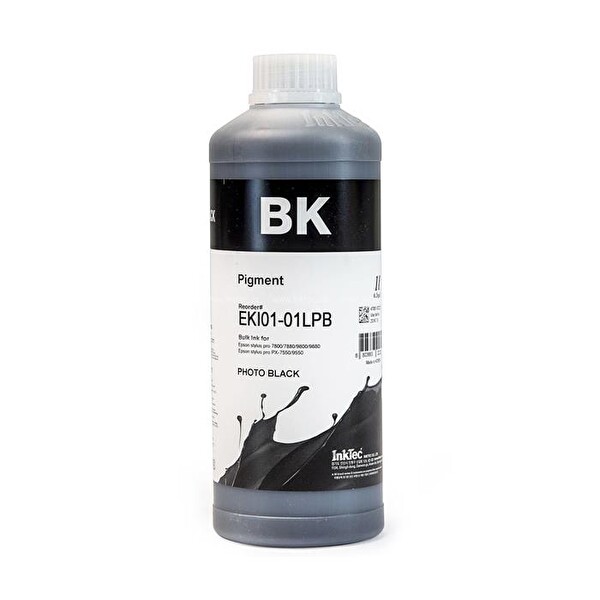 InkTec EKI01-01LPB PowerChrome K3 Epson Stylus Pro Muadil 1LT Photo Black Pigment Mürekkep