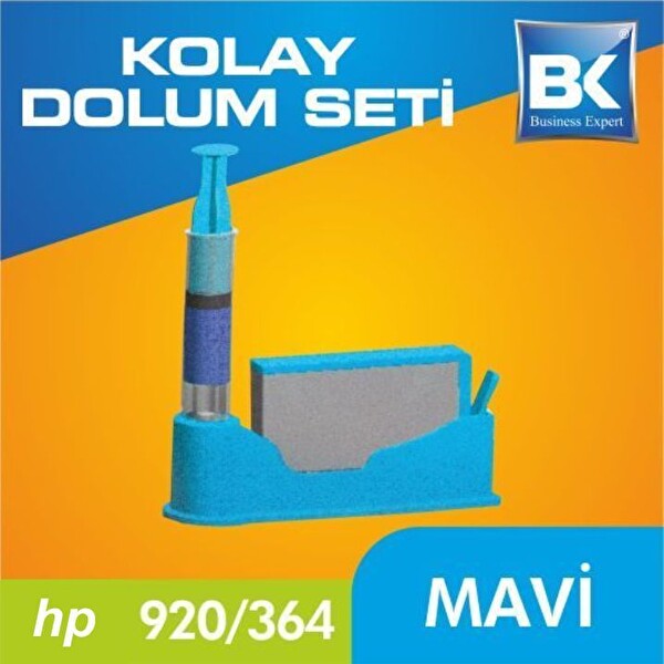Ofisomi HP 920/364/564/655 Uyumlu Mavi Kartuş Dolum Seti