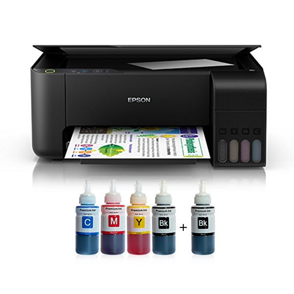 Epson Tanklı L3250 Photoink Mürekkepli Yazıcı 4 Renk Bitmeyen Kartuşlu (1 Siyah Mürekkep Hediyeli)