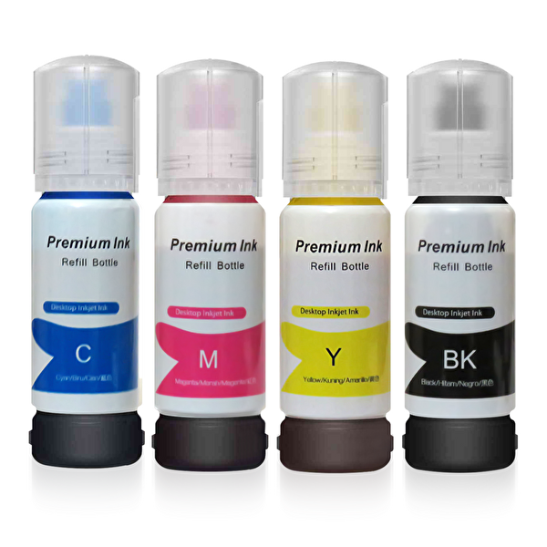 Photoink Epson 103 Uyumlu 4 Renk Takım Mürekkep -L1210-L1250-L3210-L3211-L3250-L3251-L3256-l3260-L52